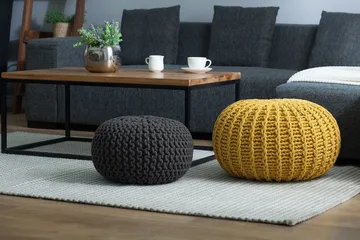 Conrad Sittpuff 40 cm - Grå - Products - Möbler - Fåtölj & stolar - Pall & puff - Sittpuff