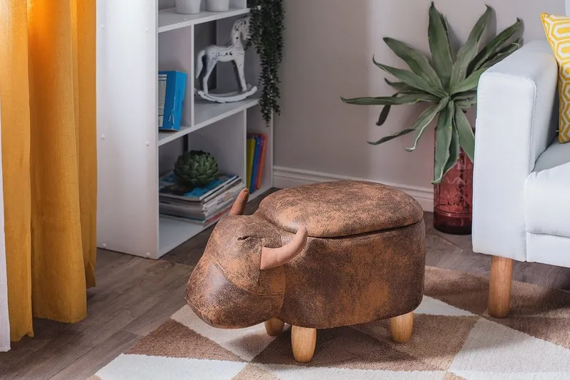 Cow Sittpuff 60 cm - Brun - Products - Möbler - Fåtölj & stolar - Pall & puff - Sittpuff