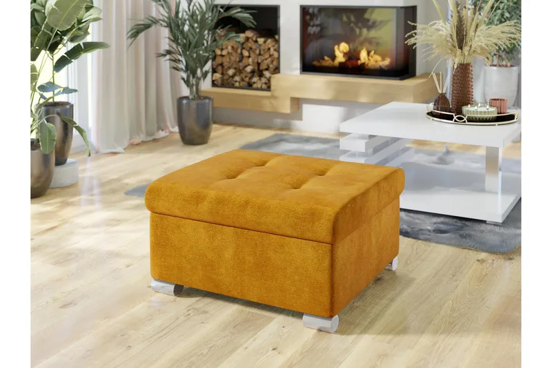 Dynir Fotpall 70 cm - Gul - Products - Möbler - Fåtölj & stolar - Pall & puff - Fotpallar