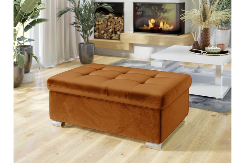Dynir Fotpall 70 cm - Orange - Products - Möbler - Fåtölj & stolar - Pall & puff - Fotpallar