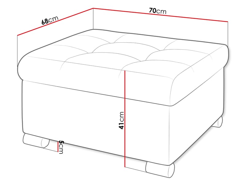 Dynir Fotpall 70 cm - Products - Möbler - Fåtölj & stolar - Pall & puff - Sittpuff