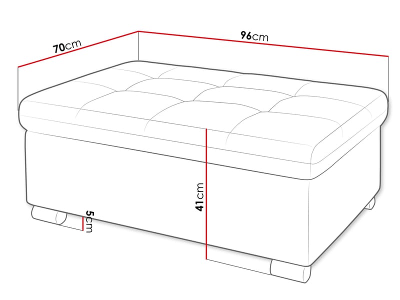 Dynir Fotpall 96 cm - Rosa - Products - Möbler - Fåtölj & stolar - Pall & puff - Fotpallar