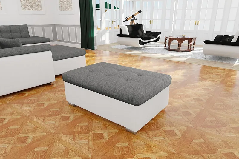 Dynir Puff - Svart/Grå/Vit - Products - Möbler - Fåtölj & stolar - Pall & puff - Sittpuff