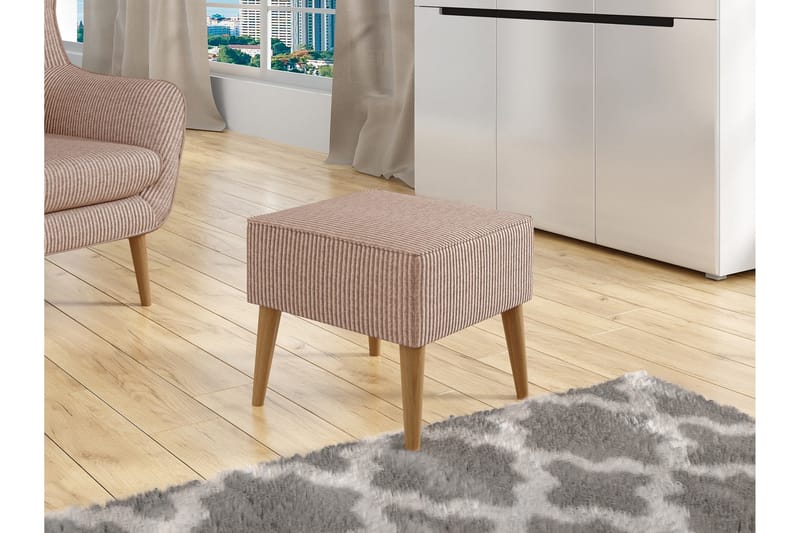 Gabi Fotpall 45 cm - Rosa - Products - Möbler - Fåtölj & stolar - Pall & puff - Fotpallar