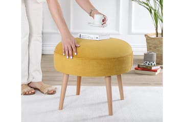 Graysen Sittpuff 40 cm - Gul - Products - Möbler - Fåtölj & stolar - Pall & puff - Sittpuff