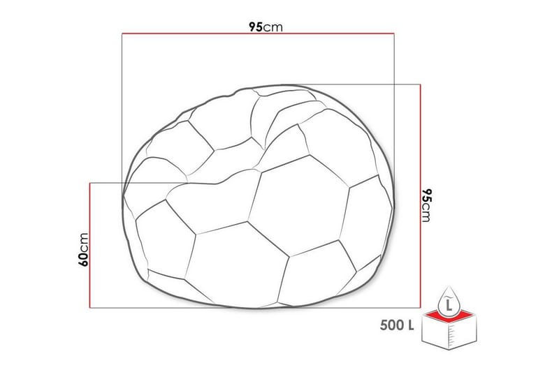 Kintore Sittpuff 95 cm - Vit - Products - Möbler - Fåtölj & stolar - Pall & puff - Sittpuff
