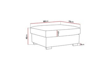 Rossita Fotpall i Manchester - Brun - Products - Möbler - Fåtölj & stolar - Pall & puff - Fotpallar