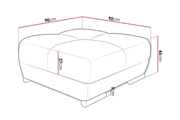Simerly Fotpall 90 cm - Mörkgrå - Products - Möbler - Fåtölj & stolar - Pall & puff - Fotpallar