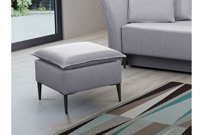 Staffin Fotpall 50 cm Light grey/Dark grey - Products - Möbler - Fåtölj & stolar - Pall & puff - Fotpallar