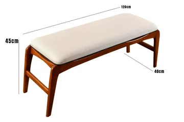 Touch Sittpall 120 cm - Valnöt/Cream - Products - Möbler - Fåtölj & stolar - Pall & puff - Fotpallar