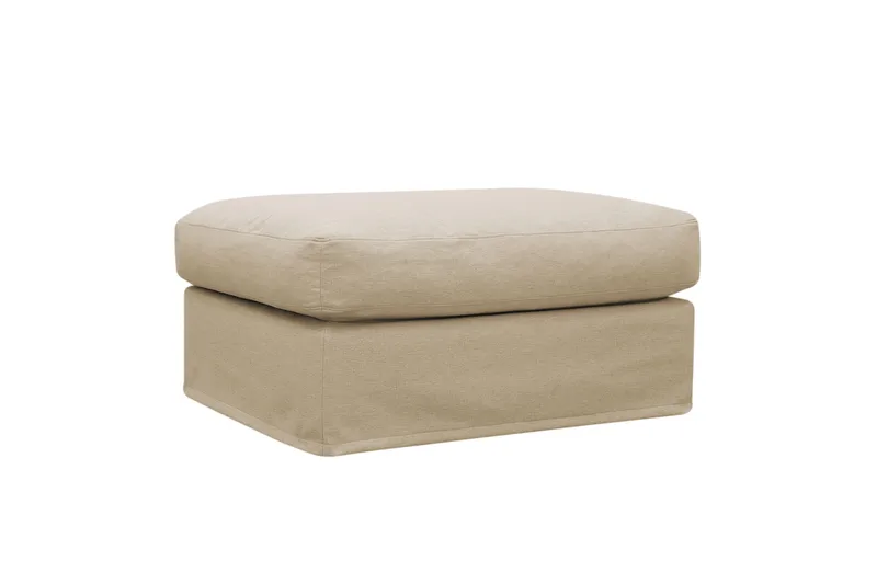 Valencia Fotpall med avtagbar och tvättbar klädsel, Beige