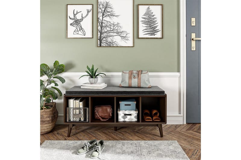 Brittany Sittbänk 118 cm Brun - Novogratz - Products - Möbler - Fåtölj & stolar - Sittbänk