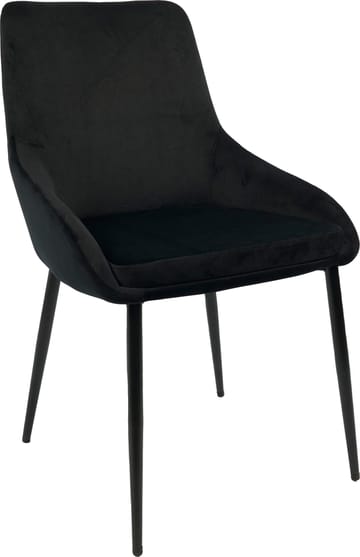 Stol i svart sammet - Theo - Svart - Products - Möbler - Fåtölj & stolar - Matstol & köksstol