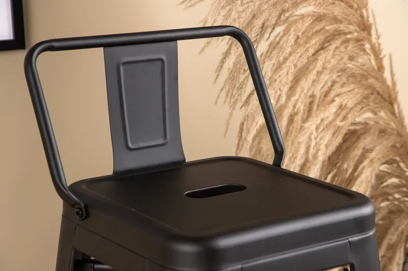 Tempe Barstol med ryggstöd - Svart - Products - Möbler - Fåtölj & stolar - Barstol & barpall