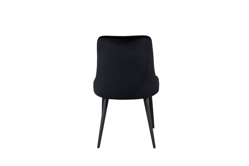 Velvet Deluxe Sammetstol - Svart/Svart - Products - Möbler - Fåtölj & stolar - Matstol & köksstol