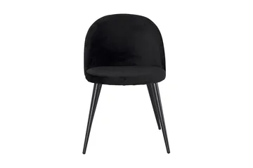 Velvet Köksstol Sammet - Svart - Products - Möbler - Fåtölj & stolar - Matstol & köksstol