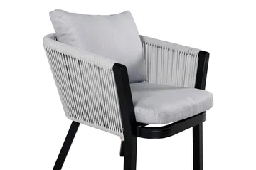 Virya Matstol med Dyna - Grå/Svart - Products - Möbler - Fåtölj & stolar - Matstol & köksstol