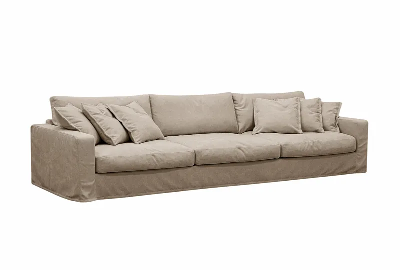 Valencia Extra Djup 5-sits Soffa med avtagbar och tvättbar klädsel - Brun - Products - Möbler - Soffa