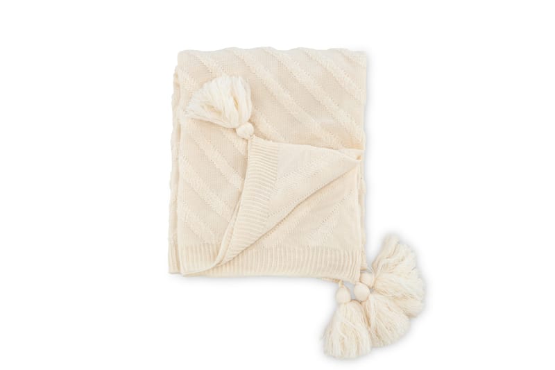 Katlyn Pläd 130x170 cm - Vit - Products - Textil & mattor - Filt & pläd