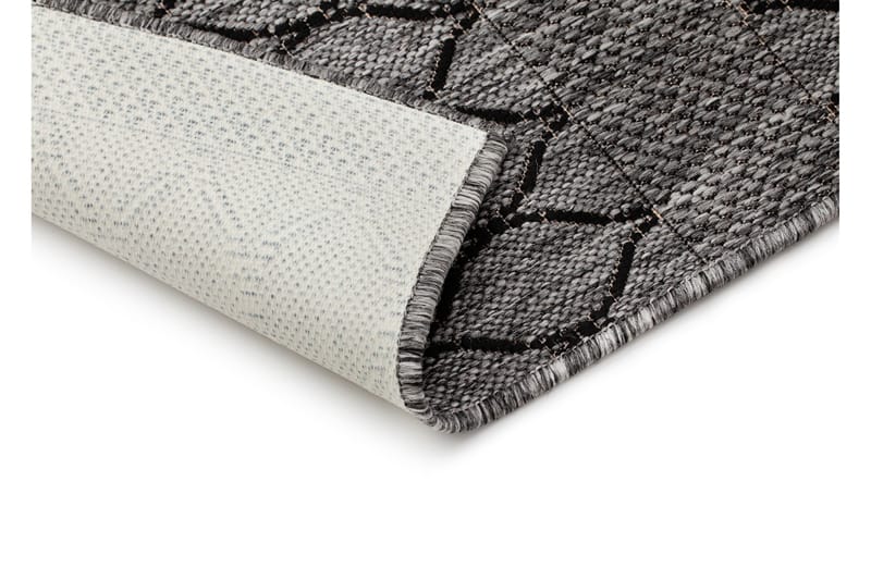 Madrid Bell Flatvävd Matta 200x285 - Grå/Svart - Products - Textil & mattor - Matta - Flatvävd matta