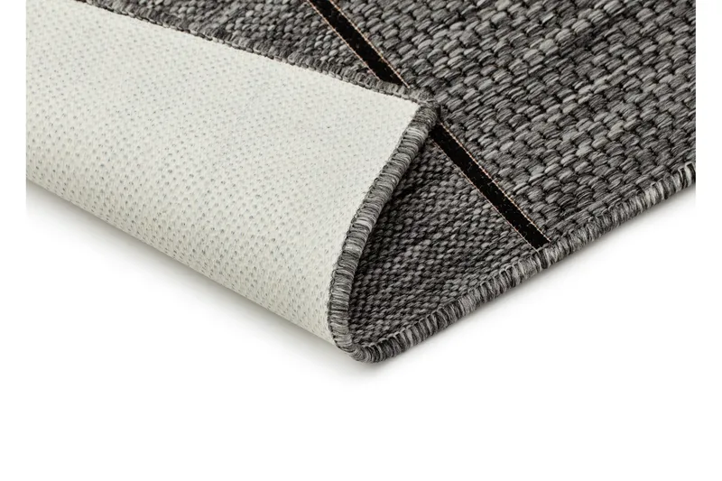 Madrid Square Flatvävd Matta 160x230 - Grå/Svart - Products - Textil & mattor - Matta - Flatvävd matta