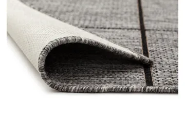 Madrid Square Flatvävd Matta 200x285 - Grå/Svart - Products - Textil & mattor - Matta - Flatvävd matta