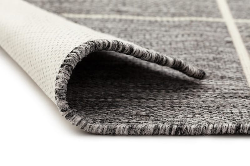 Madrid Square Flatvävd Matta 200x285 - Grå/Vit - Products - Textil & mattor - Matta - Flatvävd matta