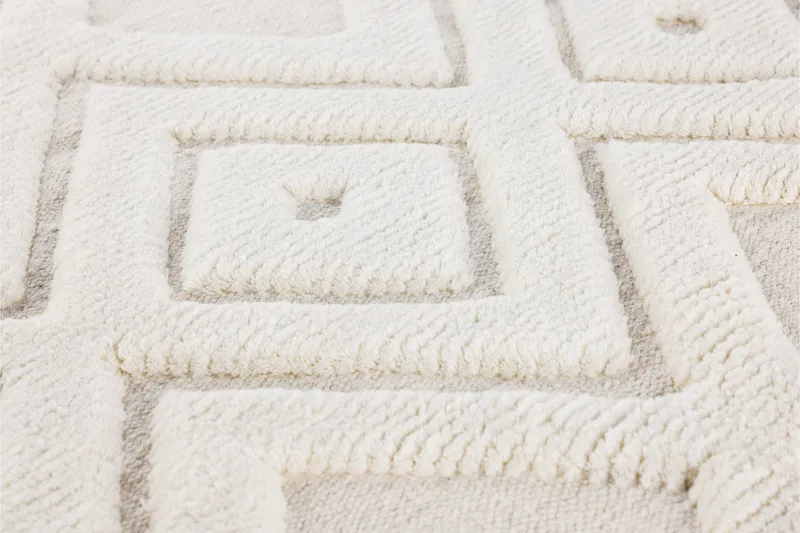 Dahlia Ullmatta 200x300 cm Rektangulär - Vit - Products - Textil & mattor - Matta - Modern matta - Ullmatta