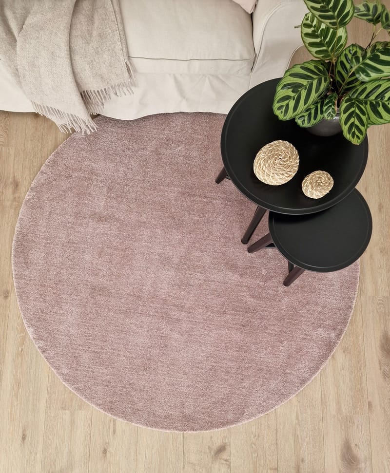 Feel Matta 120 Rund - Rosa - Products - Textil & mattor - Matta - Modern matta - Ryamatta