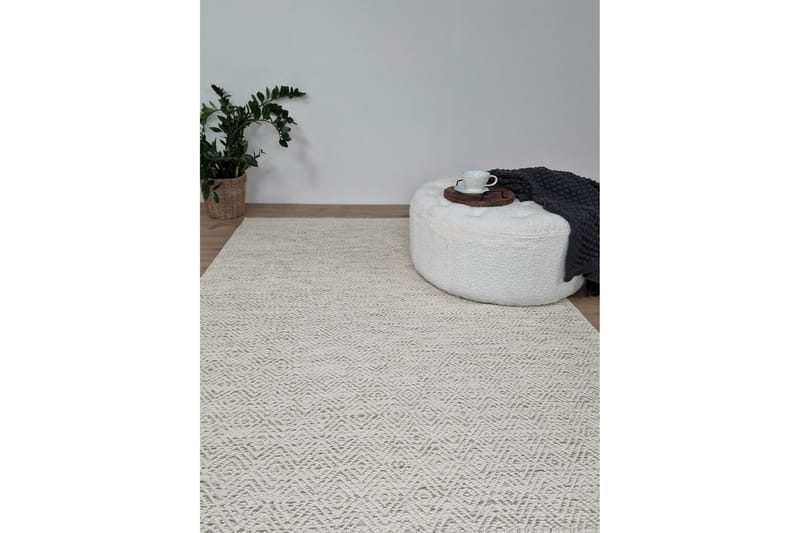 Gåsöga Ullmatta 140x200 cm Rektangulär - Beige - Products - Textil & mattor - Matta - Modern matta - Ullmatta