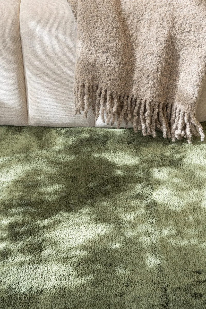 Cozy Ryamatta 110x160 cm Rektangulär - Grön - Products - Textil & mattor - Matta - Modern matta - Ryamatta