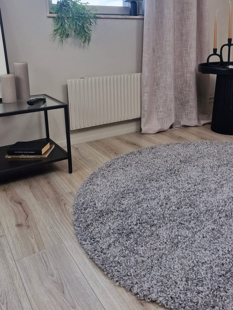 Lounge Ryamatta 240 cm Rund - Silver - Products - Textil & mattor - Matta - Modern matta - Ryamatta