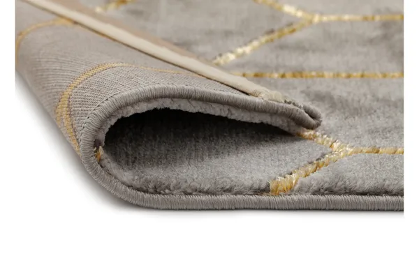 Skravelsbo Cube Matta 200x290 cm - Antracit/Guld - Products - Textil & mattor - Matta - Modern matta - Wiltonmatta
