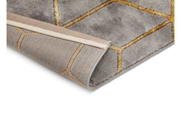 Skravelsbo Cube Matta 240x340 cm - Antracit/Guld - Products - Textil & mattor - Matta - Modern matta - Wiltonmatta