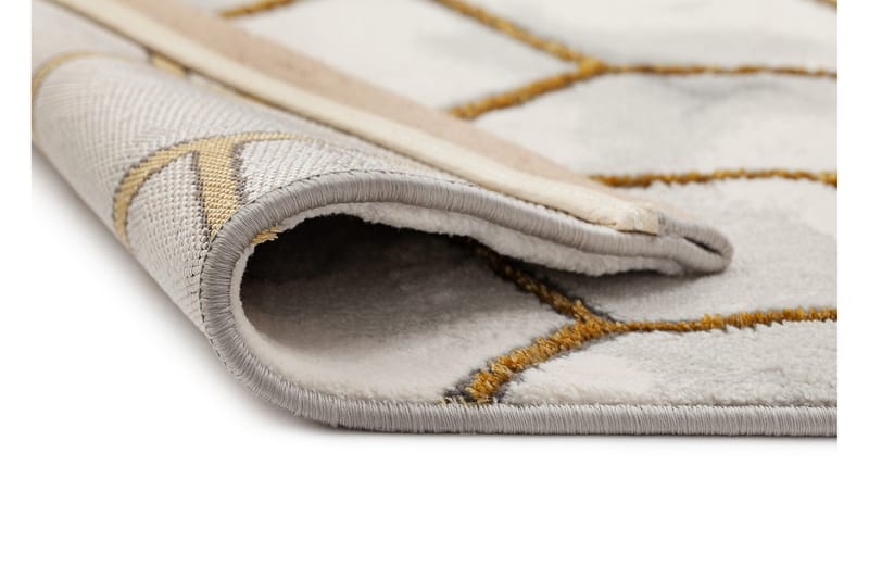 Skravelsbo Cube Matta 80x150 cm - Guld - Products - Textil & mattor - Matta - Modern matta - Wiltonmatta