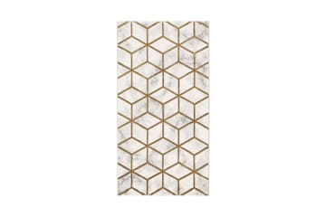 Skravelsbo Cube Matta 80x150 cm - Guld - Products - Textil & mattor - Matta - Modern matta - Wiltonmatta