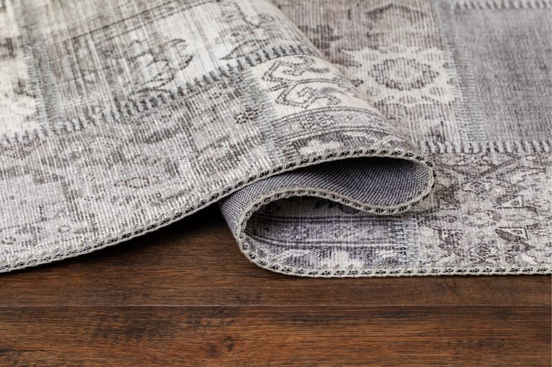 Patchwork Wiltonmatta 80x300 cm Rektangulär - Silver - Products - Textil & mattor - Matta - Modern matta - Wiltonmatta