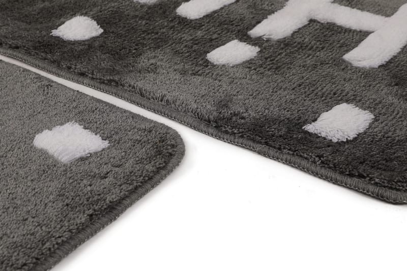 Pargati Badrumsmatta 60x100 cm Rund - Grå - Products - Textil & mattor - Matta - Små mattor