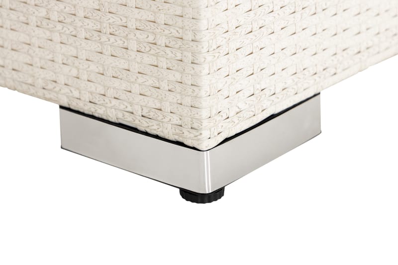 Bahamas Högermodul utomhus 140 cm i konstrotting - Vit / Ljusgrå dynor - Products - Utemöbler & utemiljö - Övrigt utemöbler - Moduler utesoffa