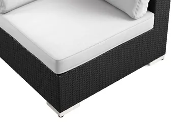 Bahamas Hörnmodul utomhus i konstrotting - Svart - Products - Utemöbler & utemiljö - Övrigt utemöbler - Moduler utesoffa