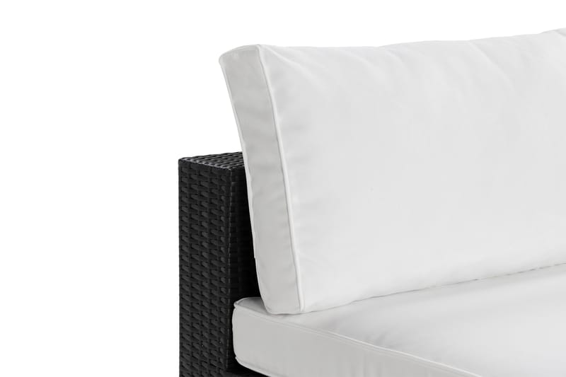 Bahamas Mittmodul utomhus i konstrotting - Svart / Vit - Products - Utemöbler & utemiljö - Övrigt utemöbler - Moduler utesoffa - Mittmodul utesoffa