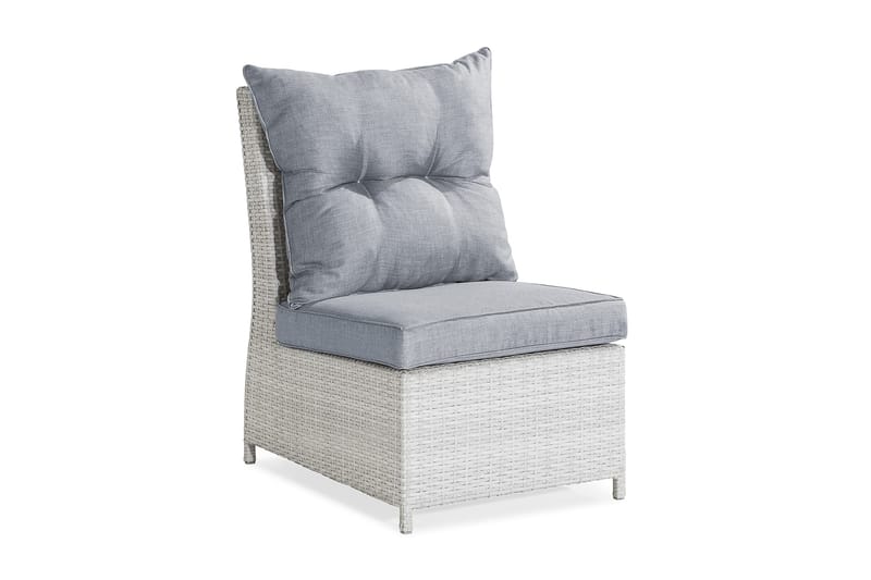 James Mittmodul utomhus i konstrotting, Vit / Ljusgrå dynor