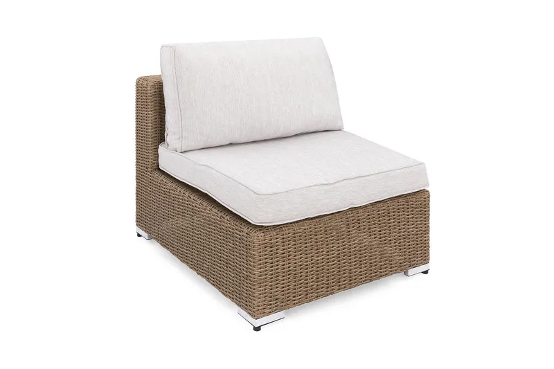 Marcus Mittmodul utomhus med Dyna i Konstrotting, Natur Beige / Vita dynor