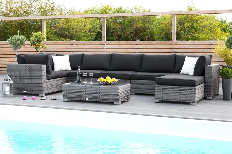 Bahamas Dynfodral till Hörnmodul - Svart - Products - Utemöbler & utemiljö - Övrigt utemöbler - Tillbehör utemöbler - Klädselpaket utemöbler