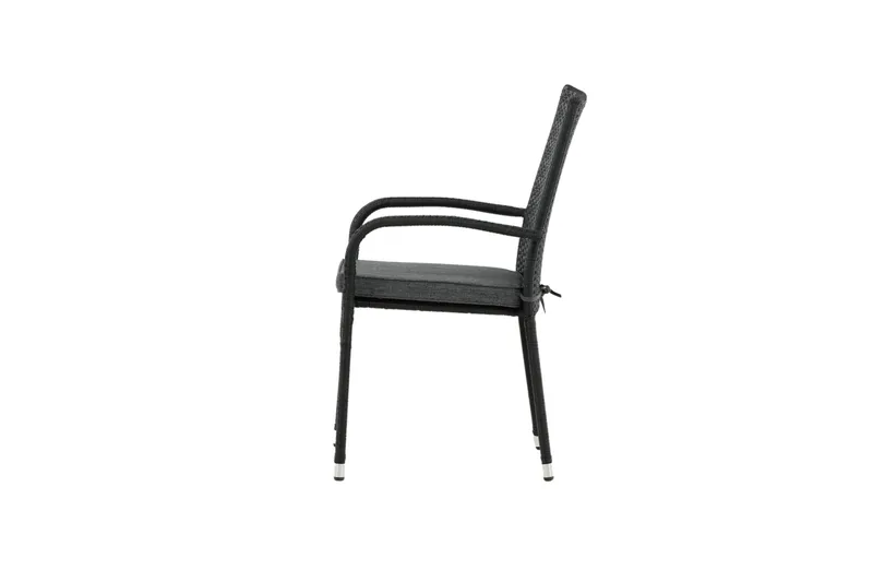 Anna Karmstol Utomhus Stapelbar Svart - Venture Home - Products - Utemöbler & utemiljö - Balkong & altan - Balkongmöbler - Balkongstol