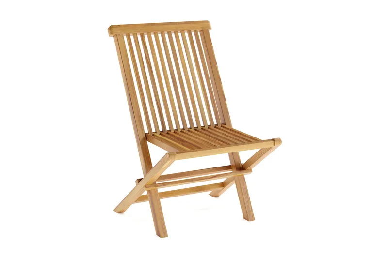 Menorca Hopfällbar Matstol i trä Utomhus, Teak / Natur