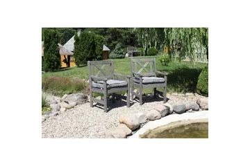 Stolskudde Malmö - Grå - Products - Utemöbler & utemiljö - Dynor - Sittdyna & ryggdyna utemöbler