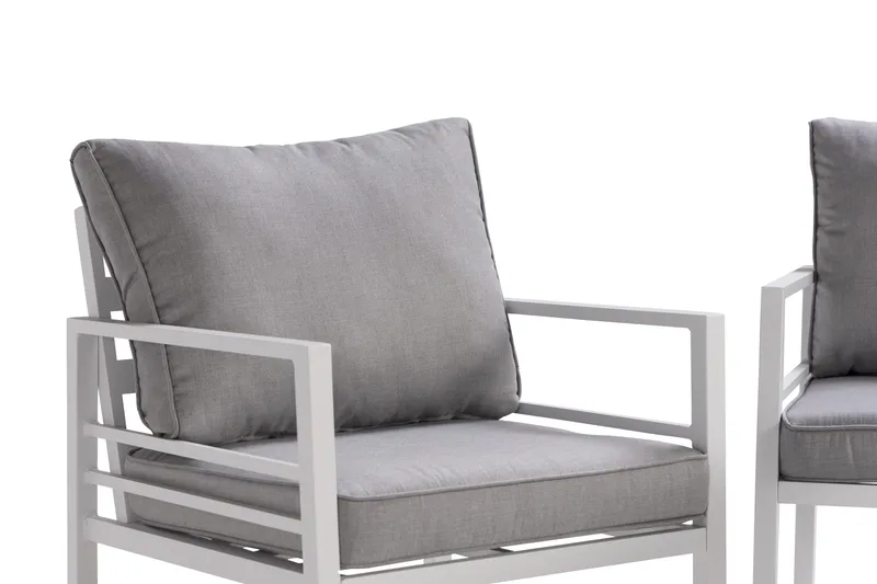 Ariany Soffgrupp - Vit / Gråa dynor - Products - Utemöbler & utemiljö - Loungemöbler - Loungeset & loungegrupp