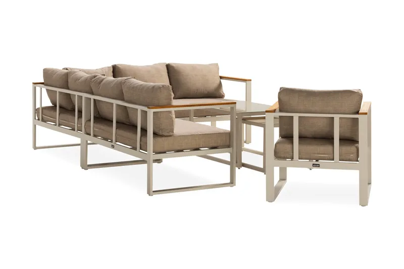 Aspvik Stor Loungegrupp Utomhus – 7-sits Loungeset i Aluminium - Products - Utemöbler & utemiljö - Loungemöbler - Loungeset & loungegrupp