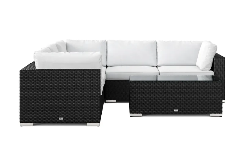 Bahamas utomhus hörnsoffa 5-sits vändbar med bord - Svart - Products - Utemöbler & utemiljö - Loungemöbler - Loungeset & loungegrupp